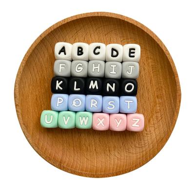 China Soft Toy Wholesale BPA Free Food Grade Soft Silicone Baby Teething Alphabet Letter Beads silicone beads for sale