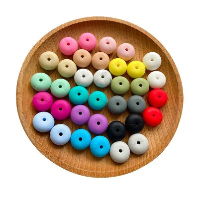 China Soft Toy Wholesale Food Grade BPA Free Soft Abacus Silicone Beads BPA Free Baby Teether DIY Teething Pacifier Chain Beads for sale