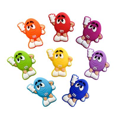 China Soft Toy Hot Selling Colorful Chocolate silicone beads For Jewelry DIY Pen Make Bracelets m&ms Focal Beads for sale