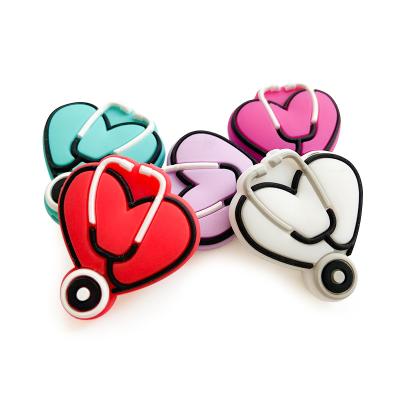 China Soft Toy New BPA Free DIY Infant Soothing Pacifier Nursing Toys stethoscope Silicone Charms Focal Beads For Beadable Pens for sale