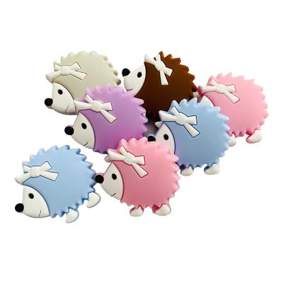 China Soft Toy Wholesale BPA Free Loose Food Grade Silicone Hedgehog Shape Beads Non-toxic Teether Focus Silicone Beads for sale