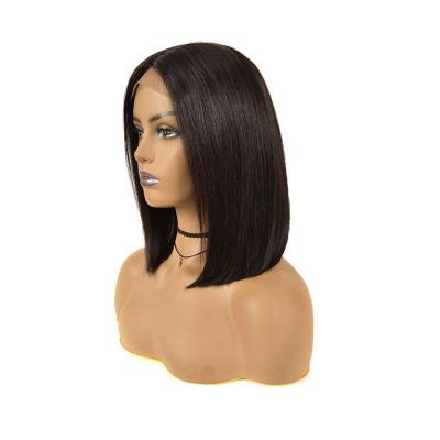 China Silky Straight Wave Fashion Design Wholesale Straight Hair Malaysian Bob Wigs Front Closure Short Bob Wig 8 Inch Malaysian Hair Lace Front Wig for sale