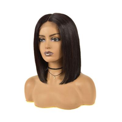 China Silky Straight Wave Fashion Design Wholesale Straight Hair Cambodian Bob Wigs Front Closure Short Bob Hair Cambodian Lace Wig 8 Inches for sale