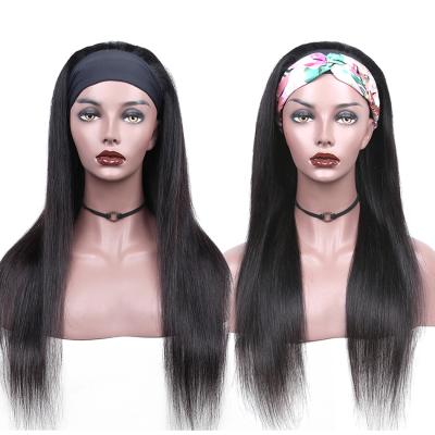 China Wholesale Glueless Silky Straight Brazilian Hair Wig Headband Silky Straight Wave Machine Made Non Lace 360 ​​Wigs For Black Women for sale