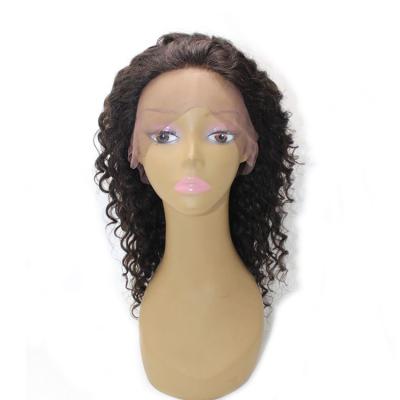 China Natural Color Water Wave Front Lace Wigs 360 Full Lace Human Hair Wig Cheap Brazilian Swiss Curly Lace Frontal Wigs For Black Women for sale