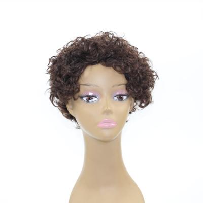 China Cheap Wig 100% Machine Made Wave Hair Wholesale Wigs Italian Short Curly Brazilian Hair Wigs for sale