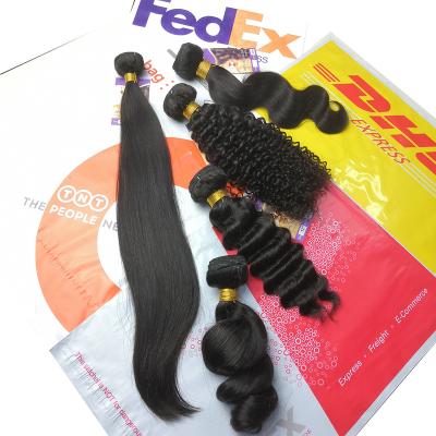 China Single Drawn Machine Wefts Cuticle Aligned Raw Natural Color Remy 100% Unprocessed Indian Hair Weave Bundles Natural Straight And Wavy Hair Vendors for sale