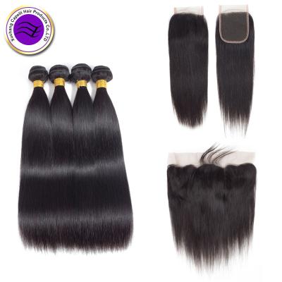 China Wholesale Price Long Lasting Service Silky Straight Wave Cuticle Aligned Raw Virgin Peruvian Hair Bundles With Closure , Good Quality Wholesale Googs for sale