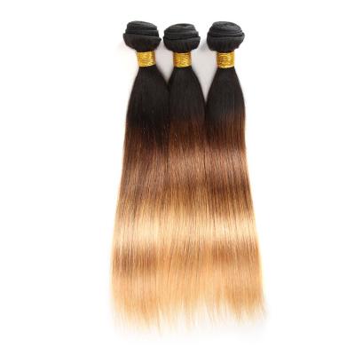 China Unprocessed 100% Human Silky Straight Wave Ombre Braiding Hair Hair,Brazilian Ombre Three Tone Color Hair Extension for sale