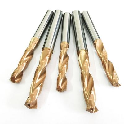 China Tungsten Carbide Processing Tools Twist Drill Bit With Inner Coolant For Hardness Steel for sale