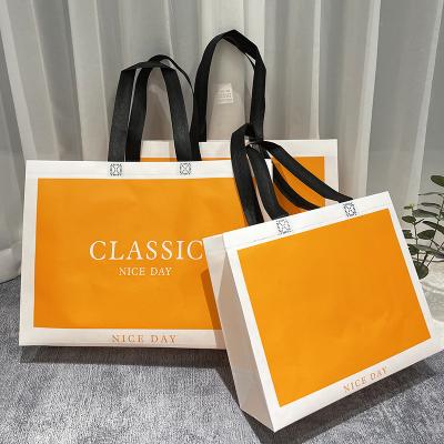 China Eco-friendly Custom Made Clothing Bag High Grade Non Woven Bag Packaging Gift PP Non Woven Shopping Bag for sale