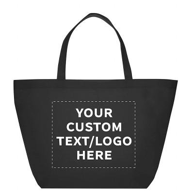 China Custom Logo Eco - Friendly Text Non Woven Shopping Bag Eco - Friendly Extra Large Recyclable Material for sale