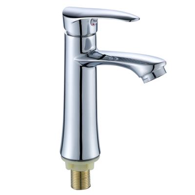 China Metered Faucets Price Single Hole Materials Bathroom Sink Faucet Zinc Alloy Basin Taps Cold Water Only for sale