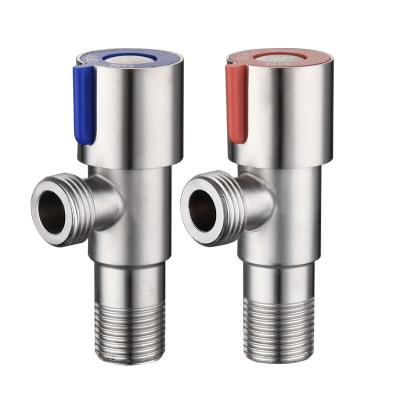 China 304 Stainless Steel Wall Fittings Sanitary Brush in Red and Blue Toilet Stainless Steel Angle Valve 001 for sale