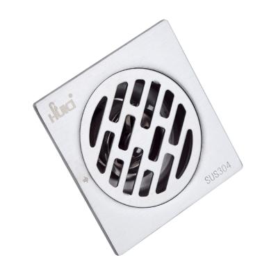 China Lower Stainless Steel Automatic Bathroom Shower Drain Kitchen 120mm*120mm Cheap Square Floor Drain With Removable Strainer for sale