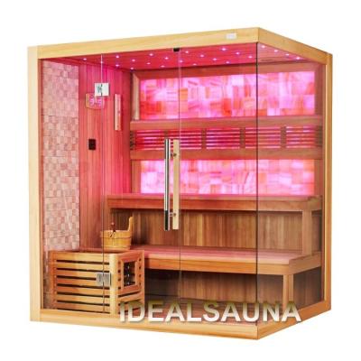 China Prefab Sauna Indoor Room Computer Control Panel Sauna Cabina Steam Infared Sauna Shower Spa Tub for sale