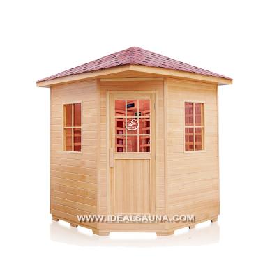 China Computer Control Panel Infrared Beauty Outdoor Corner Steam Combination Sauna Room for sale