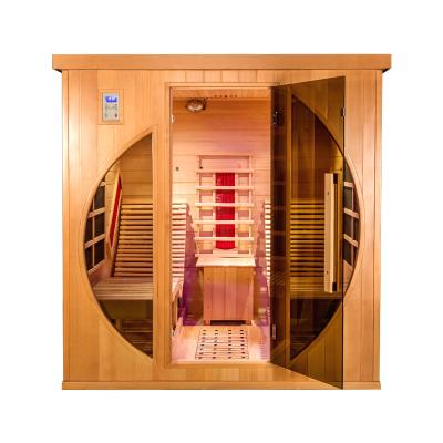 China Computer Control Panel Accept Customize Modern 2 Person Full Body Sauna Far Infrared Hemlock Sauna Room for sale