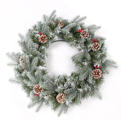 China Fire Retardant Is Available Factory Wholesale Custom Christmas Decoration White Garlands Decorated Pine Cones Pine Garland Christmas for sale