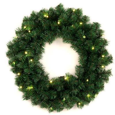 China Fireproof is available good quality green PVC Christmas garland for front entrance for sale