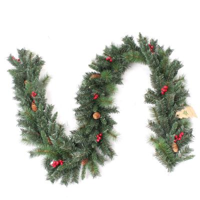 China Fire Retardant Is Available 2021 Pre Available High Quality Needle PVC Artificial Lit Christmas Wreath With Mixed Pinecone Decorations for sale