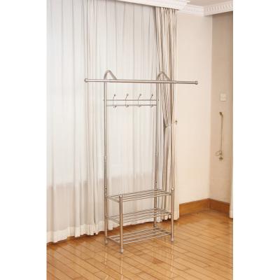 China Portable Multifunctional Stainless Steel Coat Rack (Height) China Adjustable High Manufacturing Volume Sales for sale