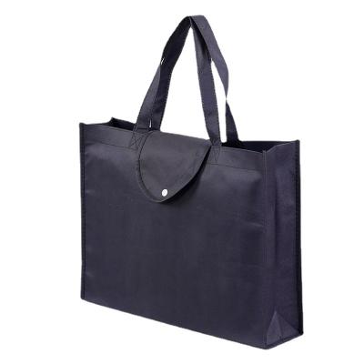 China Custom Promotional Foldable Cheap Recyclable Fold Handled Non Woven Shopping Bag Tote Bag for sale