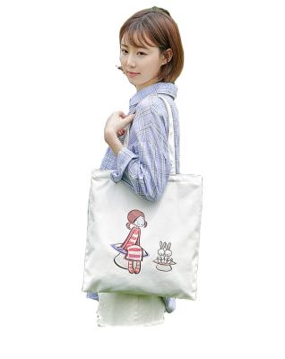 China Custom Made Handled Fashion Tote Bag Cotton Canvas Women Shopping Bag Canvas Tote Bag Cotton Fluffy for sale