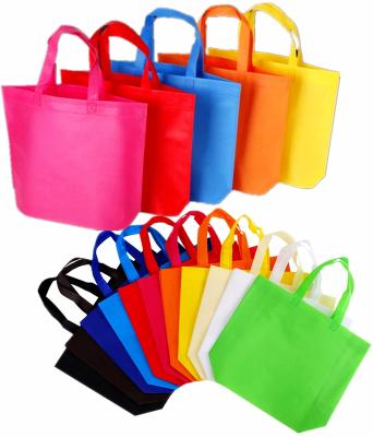 China Eco Friendly Plain Multicolor Ultrasonic Custom Side Gift Empty Bags Grocery Shopping Tote Carry T-shirt Non Woven for sale