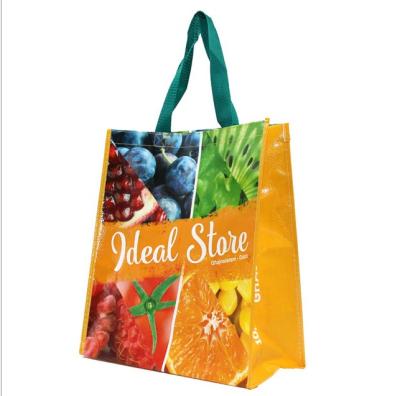 China China Manufacturer Handled Custom Logo Printed Shopping Bopp Laminated Recycled PP Woven Tote Bag for sale