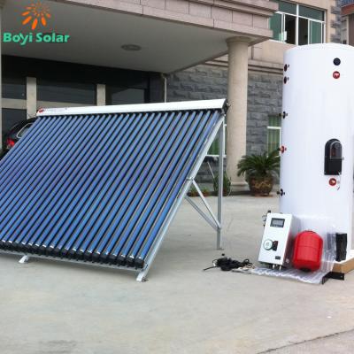 China Split High Pressure Solar Hot Water Heating Systems for Homes Stainless Steel Evacuated Tube Direct-plug Freestanding Ce for sale