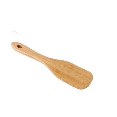 China Hot Sale 100% Sustainable Bamboo Utensil Set Cookware Spoons And Spatulas Small Size Square Bamboo Spatula for sale