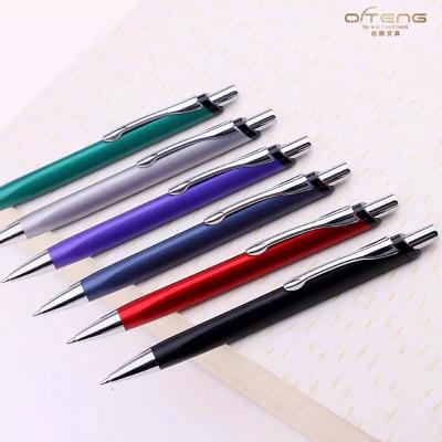 China High grade metal texture ballpoint pen business promotion nice writing feeling pen wholesale luxury ballpoint pen for sale