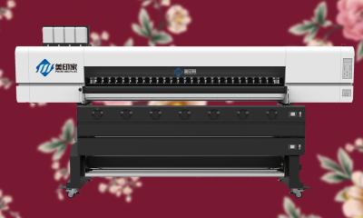 China 330m2 / Hour 3L Ink Digital Inkjet Printing Machine With Sublimation Paper Te koop