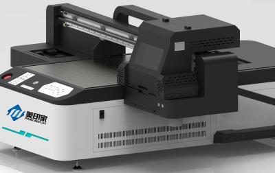 China Professioneller 1440 DPI UV-Inkjet-Flachbettdrucker / UV-Flachbettdruckmaschine mit THK Linearguide zu verkaufen