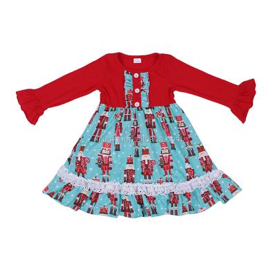 China Bulk Wholesale Kids Clothing Boutique Kids Anti-Wrinkle Long Sleeve Christmas Dress for sale