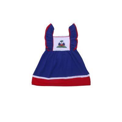 China 2021 Anti-static Fashionable Design Babies Dress Lotus Leaf Sleeveless Children Dress Summer Baby Dress for sale