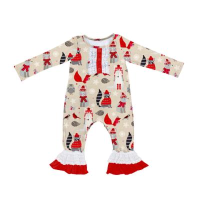 China Wholesale Long Sleeve Factory Price Toddler Clothing Baby Christmas Romper for sale