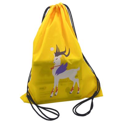 China Wholesale Waterproof Drawstring Backpack Large Capacity Polyester Drawstring Backpack for sale