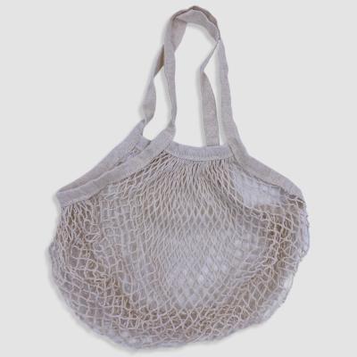 China Wholesale High Quality Reusable Cotton Mesh Bag Cotton Mesh Bag Portable Net Bag for sale