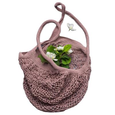 China Custom Colorful Grocery Reusable Tote Cotton Mesh Bag from Mesh Crochet Rope Reusable Shopping for sale