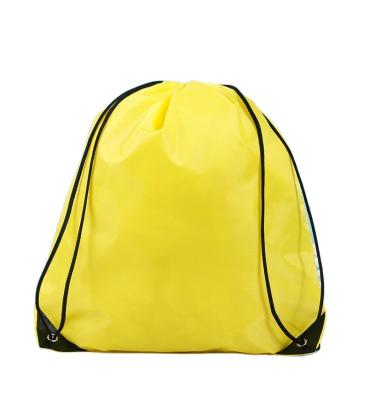 China Wholesale Reusable Polyester Drawstring Reusable Sports Gym Bags Promotional Drawstring Sports Backpack for sale