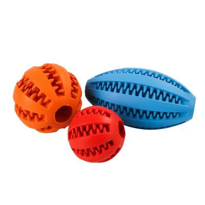 China 2021 New Viable Dog Cat Toy Pet Teeth Dog Toy Ball Pet Food Leakage Round Ball Sharp Rubber Dog Chew Toy for sale