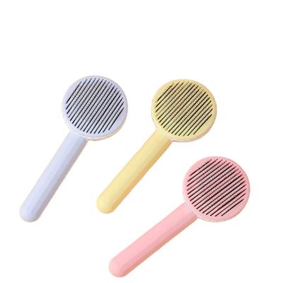 China Viable Pet Grooming Brush Self Cleaning Brush Cleaning Wash Pet Bathing Tool Pet Remover Hair Brush for sale