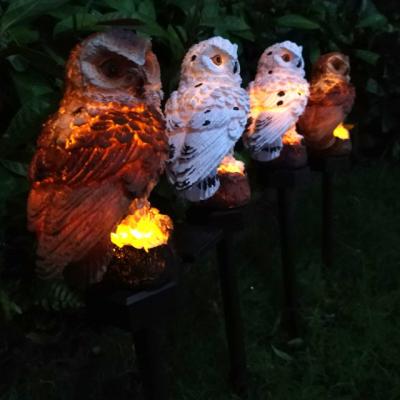 China Garden Amazon Hot Selling IP65 Garden Festival Holiday Yard LED Owl Ground Garden Stake Waterproof Outdoor Solar Garden Light for sale