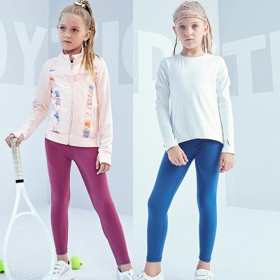 China Custom Breathable Clothes Mommy and Me Summer Kids Clothing Kids Girls Fitness Leggings for sale