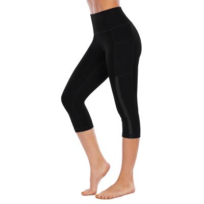 China 2021 High quality women custom high waisted workout 3/4 yoga capri active wear breathable for sale