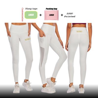 China Breathable Women High Rise Gym Pants Workout Sports Straight Leg Tights Leggings for sale