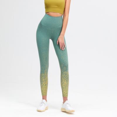 China Wholesale Fashionable Sports High Waist Solid Color Yoga Quick Drying Leggings Breathable Butt Lifting for sale