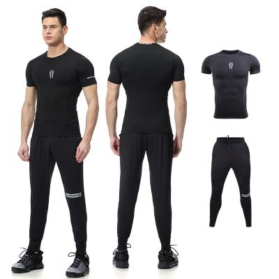 China Wholesale-Shape-Breathable Wear Active Suit Workout Shirts For Men Training Jogging Wear for sale